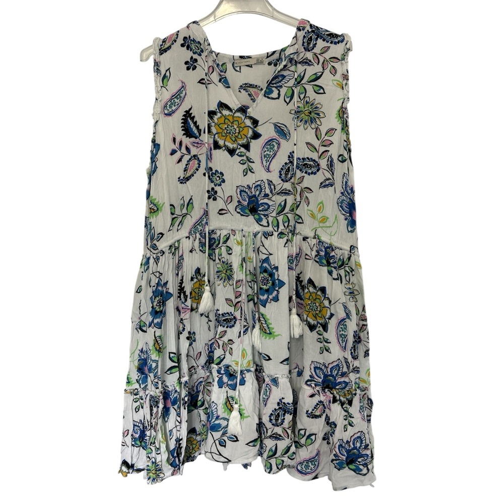 Black Tape Paisley Print Dress